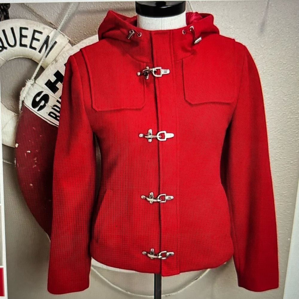 Classic Wool Ralph Lauren Hooded Metal Toggle Jacket